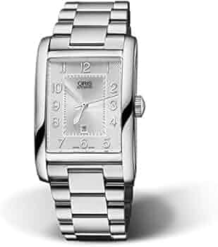 ORIS 自動巻き時計 シルバー Amazon | [オリス]ORIS レクタンギュラー デイト 44mm